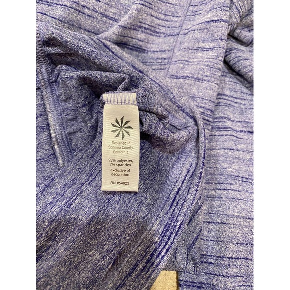 Athleta Heavenly Hail Amalfi Blue Heathered 1/4 Zip Thumbholes Hoodie XS - Picture 4 of 7